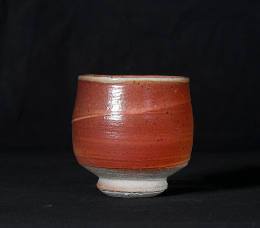 DAVID SHANER 1989 -1991 WOOD-FIRED REDUCTION SHINO GLAZED 4-in. TEA BOWL