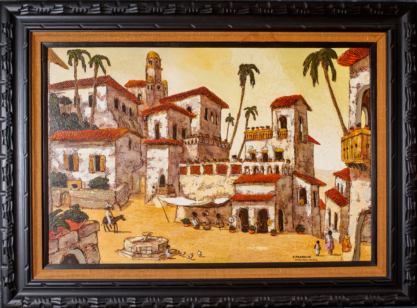 Robert David Farrington 1969 Original Painting "Vera Cruz" Signed & Labeled